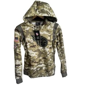 Tennessee Titans Nike OnField Therma-fit Salute Hoodie Sweatshirt Camo Womens XS